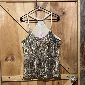 Maner Sparkling Sequin Camisole Top